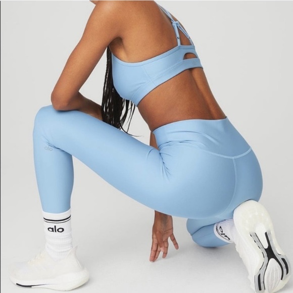 ALO Yoga 7/8 High Waist Airlift Leggings In Blue Skies - Picture 1 of 6